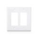 Customized 2 Gang American Standard Plastic Cover Wall Plate for Single Dual Port Outlet