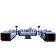 Italian Luxury Living Room Furniture Sets Matted Leather Comfortable Sofa