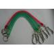 Custom Silver Carabiner and Split Key Ring Attached Good Elastic Coil Chains