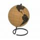 Natural World Traveler's Cork Globe Pinboard Track Travels Marker Pushpins