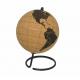 Natural World Traveler's Cork Globe Pinboard Track Travels Marker Pushpins