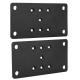 Black Steel Plate Post Anchor Base 2 pc for Wood Joint Wood Fence and Mail Post Bracket