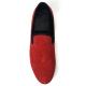 Royal Style Men'S Velvet Slippers Embroidered Mens Velvet Burgundy Loafers