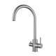 Silver Stainless Steel Kitchen Faucet Hot and Cold Water Mixer Kitchen Tap Single Handle