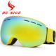Big Vision Dual Lens Ski Goggles , Mirrored Snow Goggles For Night Skiing 