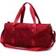Red Large Sports Gym Weekender Training Swim Yoga Travel Bag with Wet Pocket and Shoes Compartment