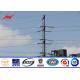 ASTM A572 GR50 15m Steel Tubular Pole For Power Distribution Line Project