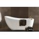 Oval Shape Acrylic Massage Bathtub Size 1700*750*760mm With Gold Shower Faucet