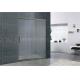 Gray  Double Sliding Glass Shower Doors With Aluminum Alloy and Gray Handle for Home