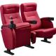 Fire Resistant Red Fabric Folding Movie Theater Chairs Tip Up By Gravity