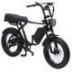 48V 750W Motor Electric Hybrid Bike Full Suspension 20 Inch Fat Tire Ebike  17Ah Battery