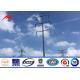 8Ft Slip Joint Q235 Galvanized Steel Pole , Electricity Utility Power Pole