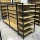 Wooden Grain Metal Gondola Supermarket Shelf 50kg/Layer