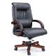 luxury office wooden frame swivel manager arm chair