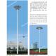 25meter outdoor stadium Galvanized and power coating Polygon steel 180W LED high mast lamp