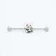 Cute Enamel Panda Industrial Bar Piercing Jewelry 316 Stainless Steel 38mm