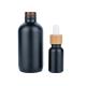 Round Matte Black Cosmetic Dropper Bottles For Essential Oil 28.9mm