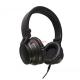 cool style black bass headphone with noise cancelling for musician with excellent rotate structure and soft ear pads