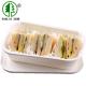 White Microwavable Bagasse Food Containers Eco Friendly Disposable Boxes