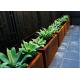 Customized Square Metal Planters Outdoor Corten A Material 50cm Height
