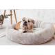 Calming Dog Bed 80cm 100cm Donut Cat Bed Covered Dog Bed Anxiety Dog Mattress Bed