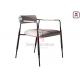 Stainless Steel Dining Chair With Leahter Padded Cushion For Bar Use