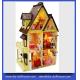 Diy wooden dollhouse mini glass dollhouse miniature room box model building cottage 13809