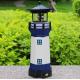 Weather Proof 12 Inch Garden Lighthouse Rotating Light
