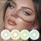 BATIS OEM Green Colored Soft Cosmetic Contact Lenses For Dark Eye