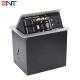 Tabletop Mount Hydraulic Pop Up Power Socket Box with Bottom Connection Panel for Office AV Furniture