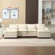30023 High End Soft Simple Style White Fabric U Shape Hot Sale Furniture Luxury Sofas For Living Rooms
