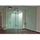 Clear Flat Tempered Glass Partition Wall / Glass Partition Size Customized
