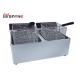 11L Double Oil  Tank Electric Fryer Table Top Fryer Snack Food Kitchen Equipments