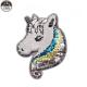 Delicate Reverse Sequin Unicorn Patch Handmade Pin Backing Any Size Available