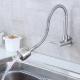 SUS304 Gooseneck Kitchen Faucet Bathroom Extendable Sink Faucet with Sprayer
