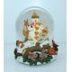 150mm small snow globes of Christmas Nativity Decoration with snowman in the