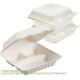 100% Compostable 3 Comp Take Out Food Containers Containers, Natural Disposable Bagasse, Eco-Friendly Biodegrad