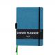Blue Color Day Designer Weekly Monthly Planner With Waist Band / Two Ribbon Bookmark