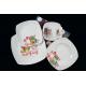 china white ceramic 20piece color decal  dinnerware sets from GUANGXI  beiliu manufacturer &factory/export suppler