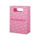 Recyclable Pink Paper Bags Gift Cosmetic Packaging With Die Cutting Handle