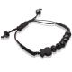 Handmade Adjustable Rope Bracelet , Black Small Beaded Bracelets For Party