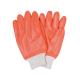 Industrial PFK26 Fluorescent Orange PVC Fully Coated Foam Lining Safety Working Gloves