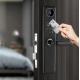 Fingerprint Smart Front Door Locks With Peephole Camera Anti Peep Tuya Remote Control