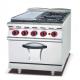 LPG Four Burner Range , 90kg Gas Ranges With Griddle