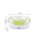 Household good quality stainless steel liner electric lunch box 110V/220V green color portable picnic food heater
