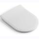 White D shape soft close toilet seat cover with quick release lid and two push buttons