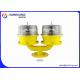 Double Low Intensity LED Solar Obstruction Light For Wind Turbines /  High Rise Building