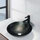 Round Single Bowl Bathroom Sink With Foil Classic Countertop Vanity Basin
