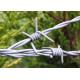 Electro Galvanized Steel Barbed Wire Safety 16 X 14 Gauge 25kg / Roll For Military