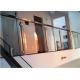 Easy Installation Apartment Balcony Railing Stainless Steel Building Railing Post Glass